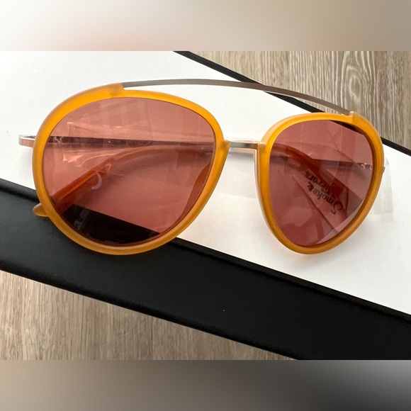 NEW Smoke x Mirrors Viva 55mm Brownline Aviator Sunglasses in Matte Miel main image 4